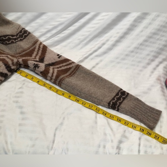 Lucky Brand Wool Blend Full Zip Southwestern Sweater Jacket Small - Picture 12 of 16